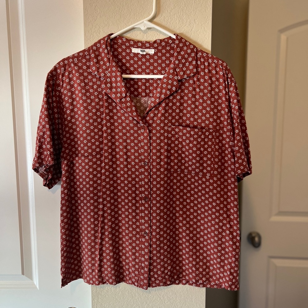 Vans button down blouse- size medium